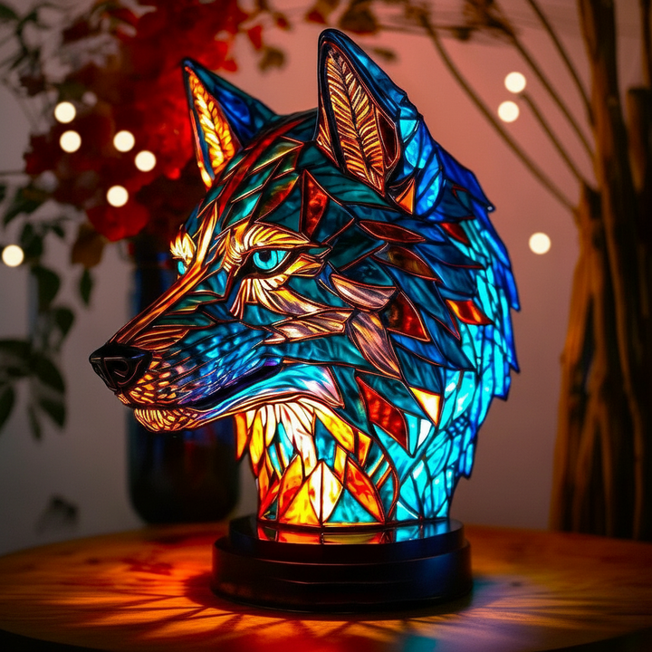 Pôvabná Lampa v Tvare Vlka Bo