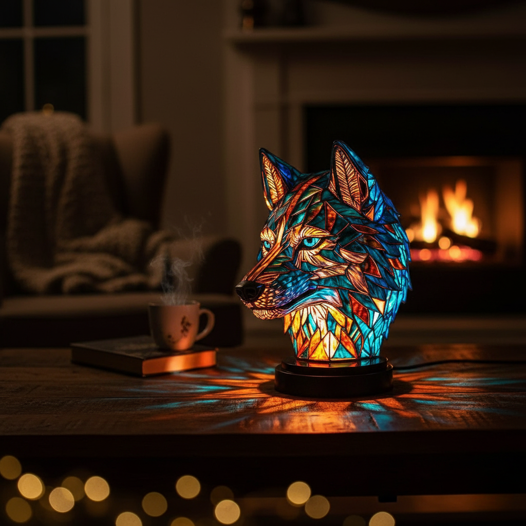 Pôvabná Lampa v Tvare Vlka Bo