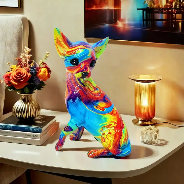 Stolná Lampa Chihuahua z Vibrantnej Reziny