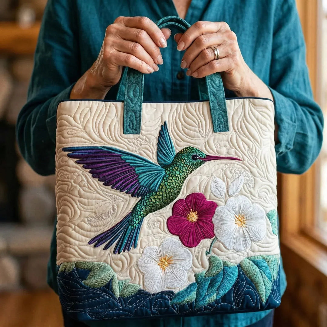 Padded Bag - Kolibrík a Biela Kvetina